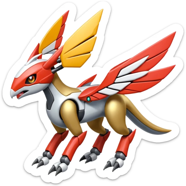 Meloetta-Latias-Metabee-Wargreymon-Protogen-Pokémon-Digimon-Fakémon-fusion-hybrid-creature sticker