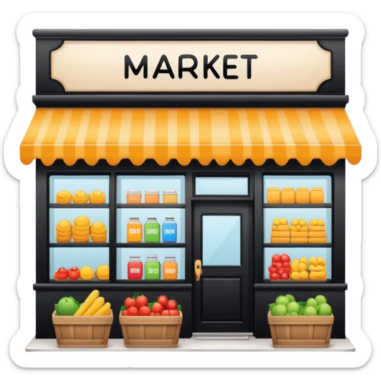 One shop with the nam market ( the emoji must have a thin black contorn) sticker