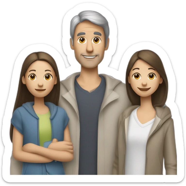 una familia de un padre una madre una hija y un hijo en un citroen c4 grand picasso sticker