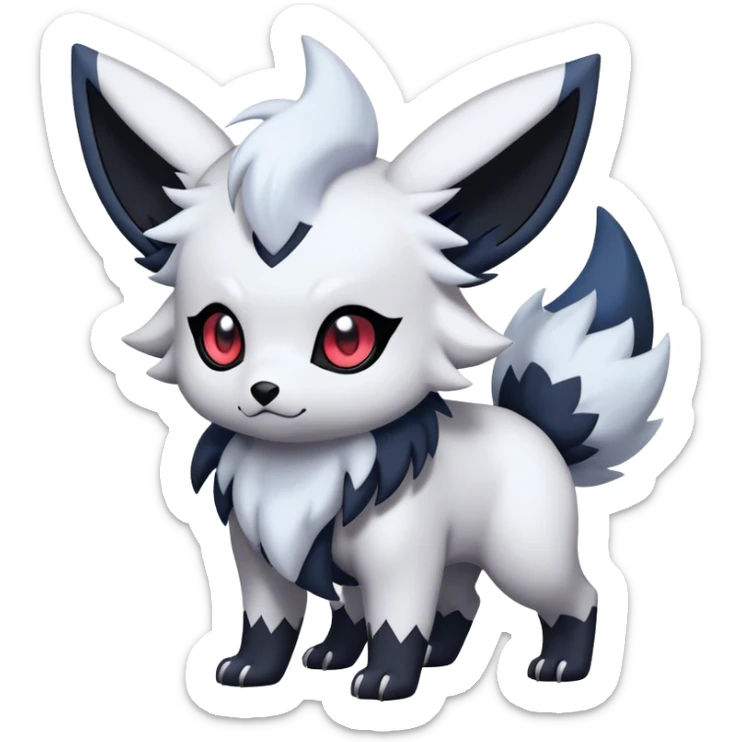 Cool Cute Kawaii Absol-Zorua-Umbreon-Pokemon-fakemon-hybrid-animal Full Body  sticker