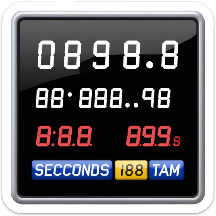 un panneau des jeaux olympic qui affiche le temps des coureurs affichant 9.58s  sticker