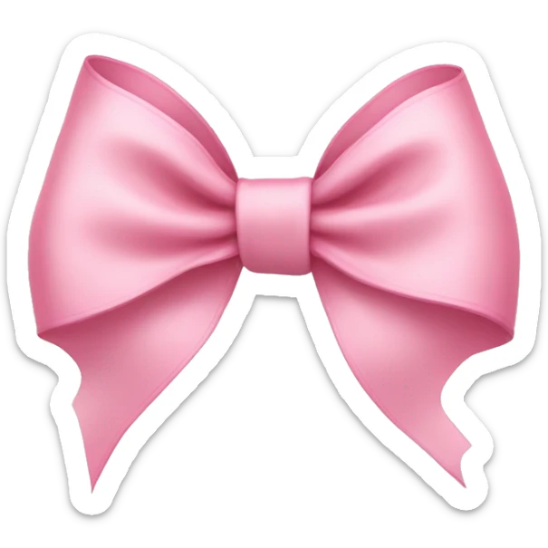 light pink ribbon bow sticker