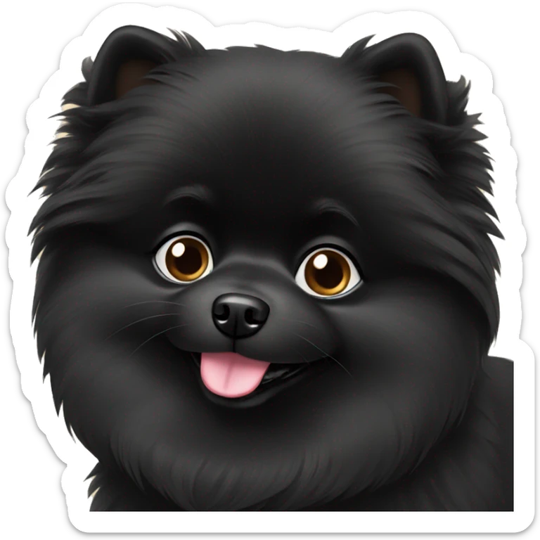 Black pomeranian sticker