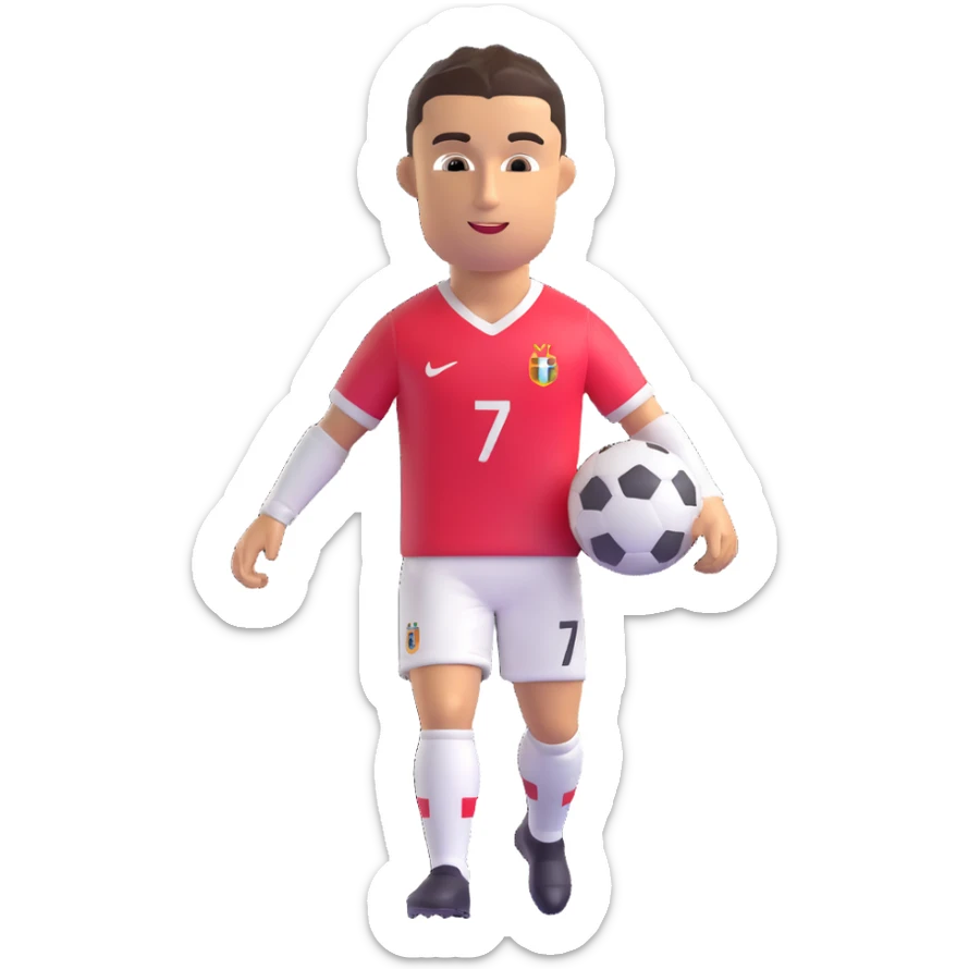Cristiano Ronaldo, footballer, 3D emoji style sticker