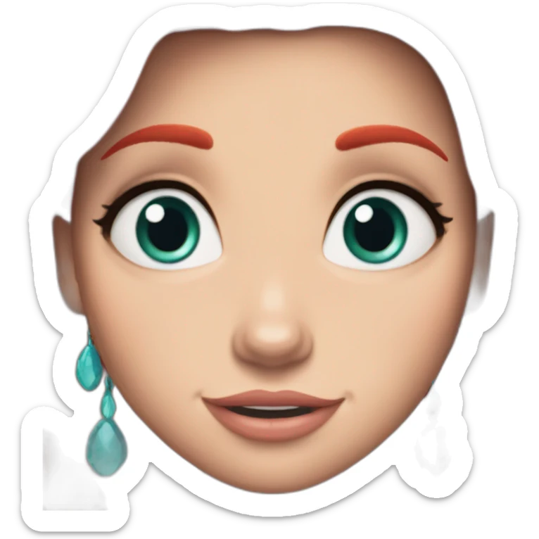 ariel-the little mermaid-blue eyed-red hair sticker