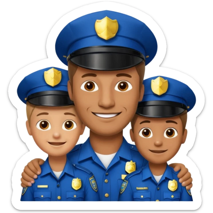 A proud dad who is proud of his children and is a police officer sticker
