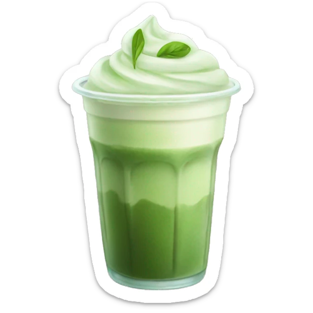 Iced matcha latte sticker