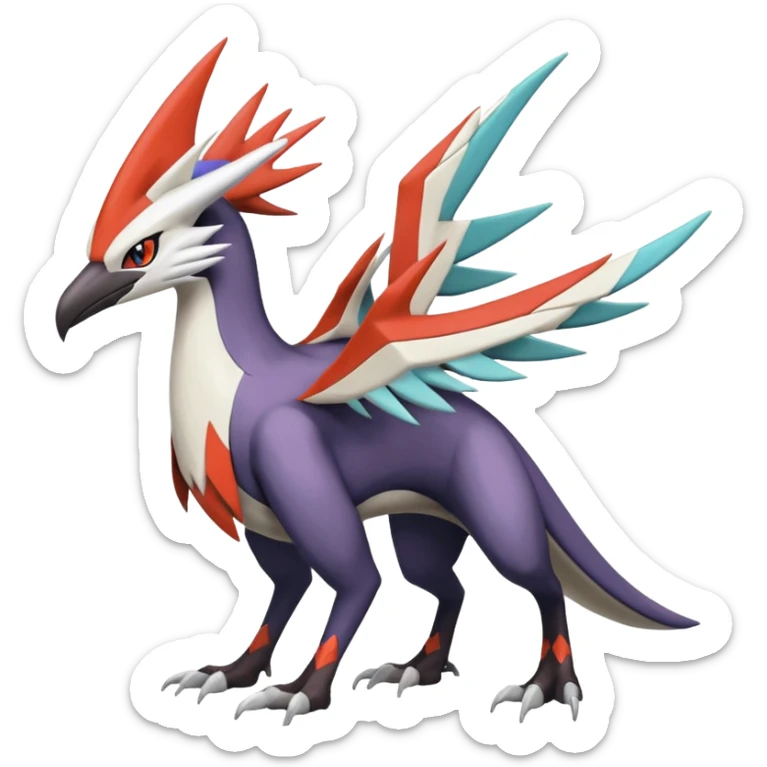  Nargacuga-Latias-Noivern-Silvally-Pokémon-Fakémon-fusion (full body) sticker