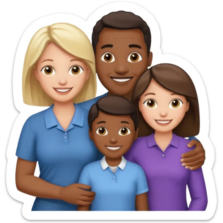 african american dad, african american and white mom, 10 african american and white sisters sticker