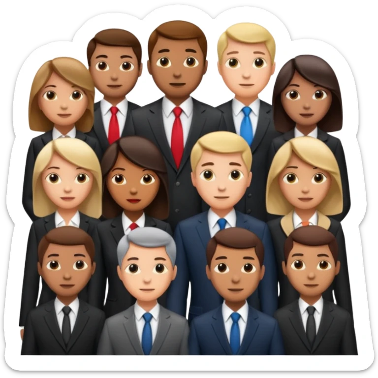 book and lots of people in suits on the cover sticker