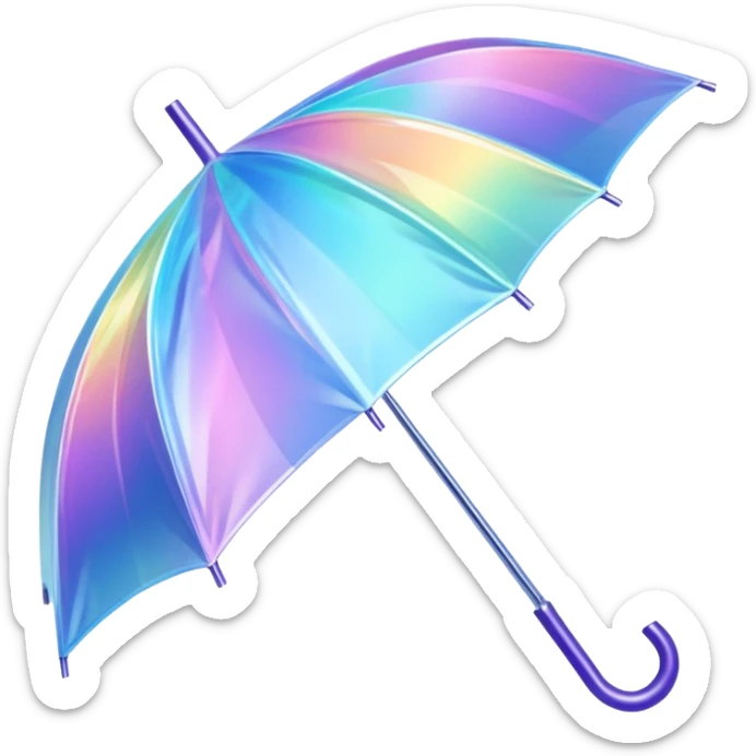 Holographic umbrella sticker