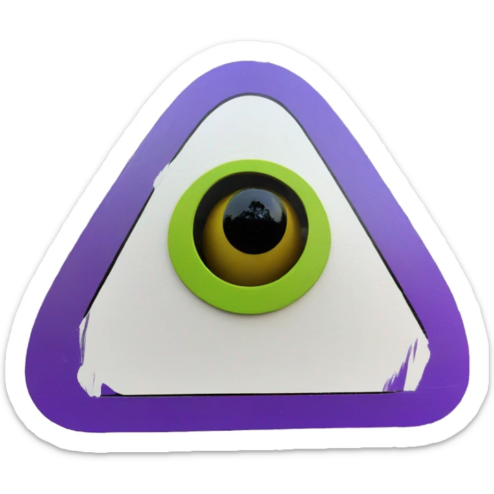 Susan’s Painted wooden flattened UFO alien spaceship shaped birdhouse - -no emoji  sticker