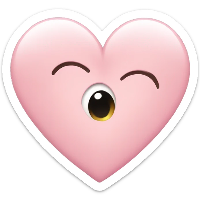 Light pink heart sticker