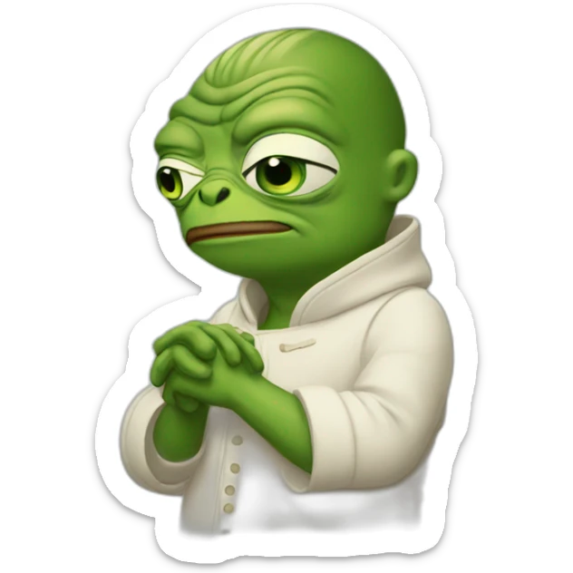 Pepe pray sticker