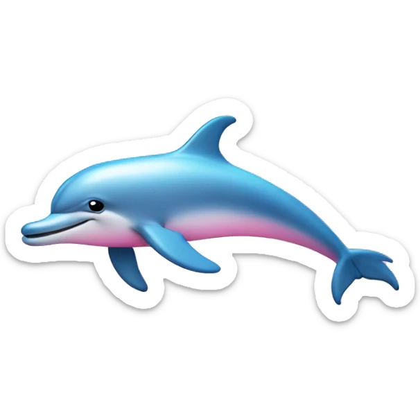 Pastel-pink-colors-dolphin sticker