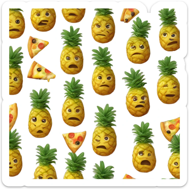 Pineapple pizza yuck sticker