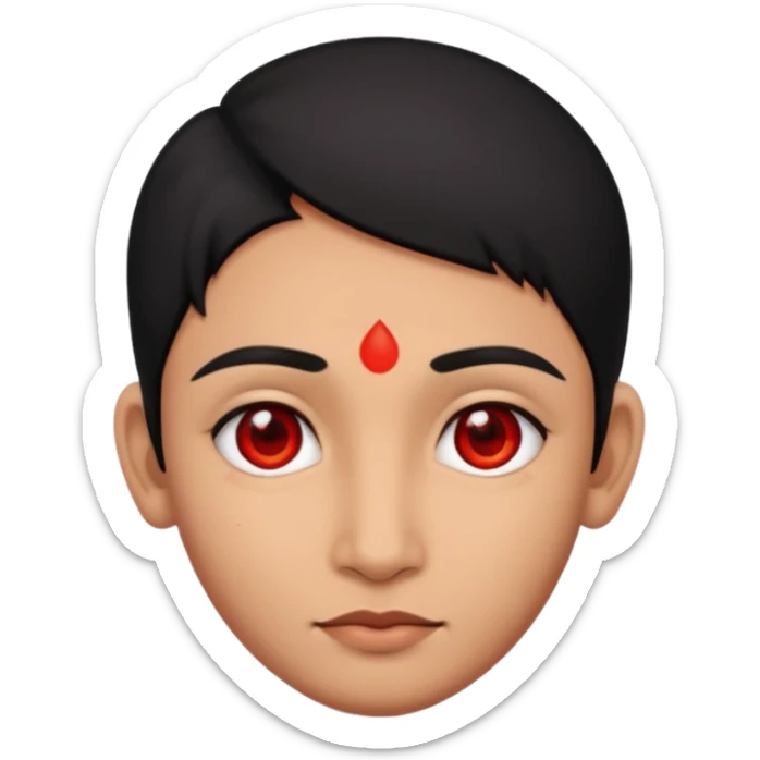 mache ienen inder miot roten punkt auf stirn schwarze haare und braune haut sticker