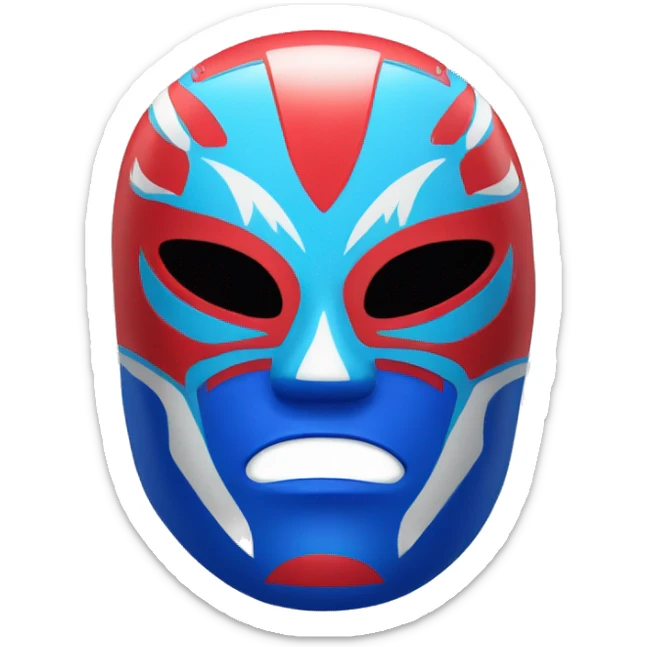 Luchador de mexico que tenga rojo y azul en su mascara sticker