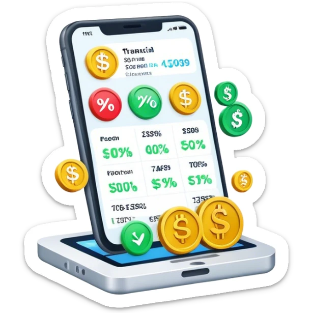 ransaction, fees, commission, payment, sale, deal, charge, money, percentage, cost, platform, service, earnings, deduction, financial, cost structure sticker