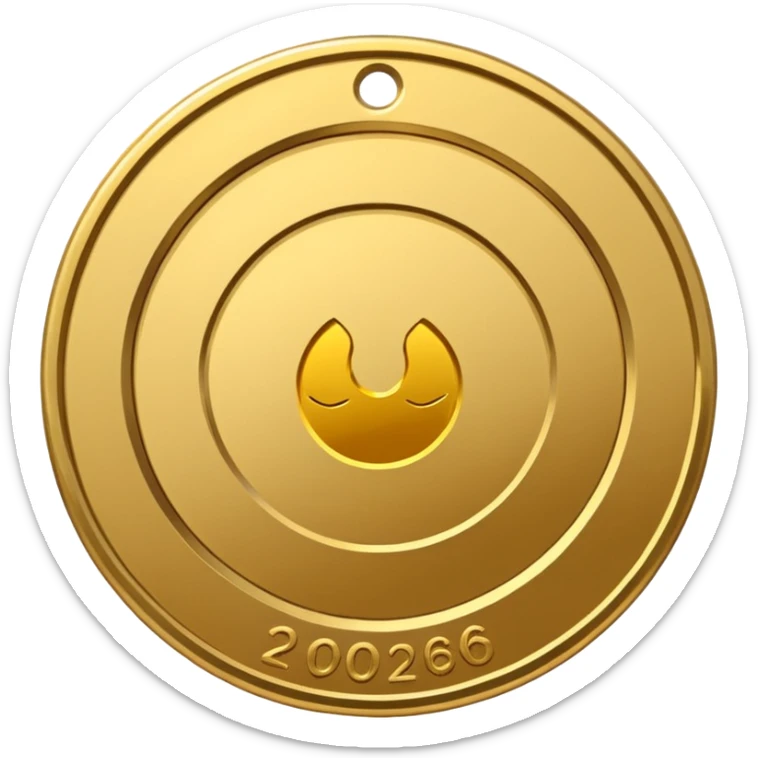 Create a medal which has an inscription "Brocation 2026" in the center of the medal sticker