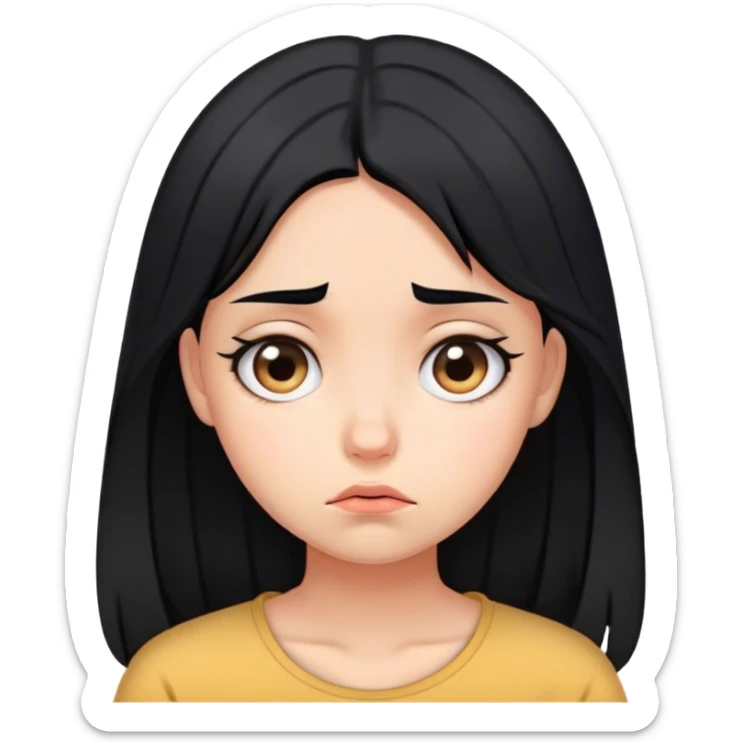 The tiresome life of living alone(w black hair girl) sticker