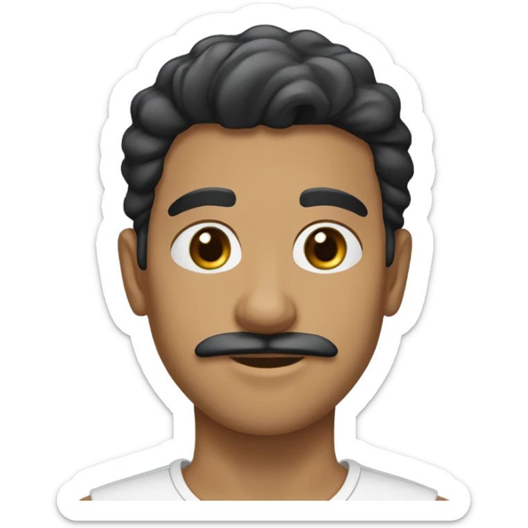 A 21 year-old male from Saudi Arabia with fair skin, a mustache without a beard, and smooth hair. sticker