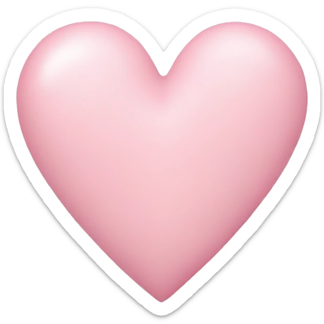 Pastel pink heart sticker