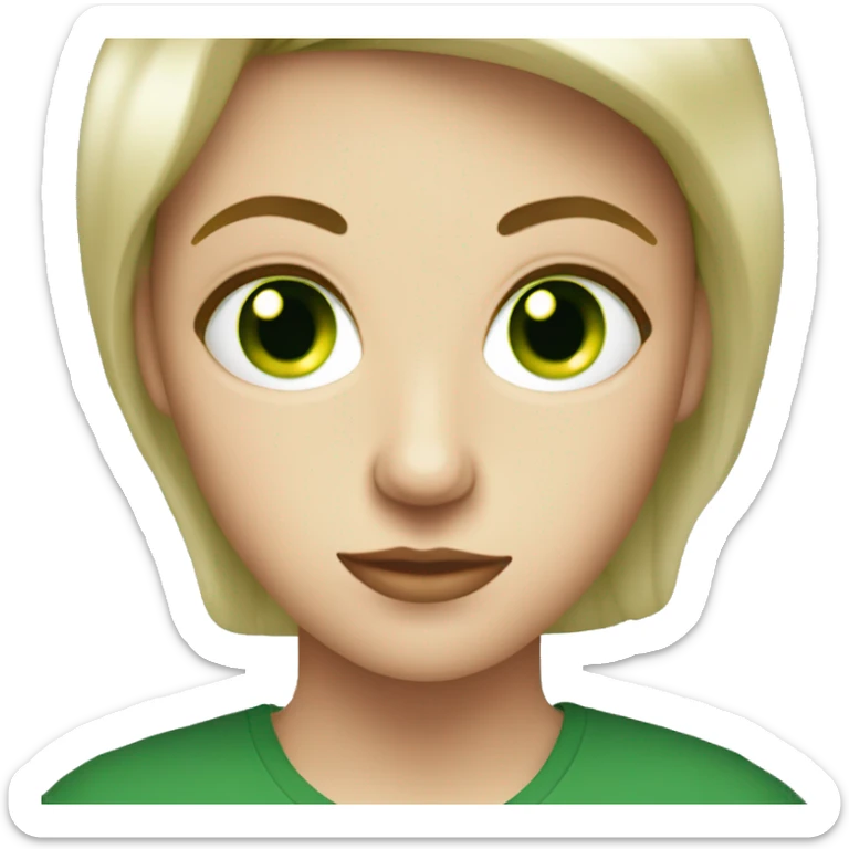 Me with green eyes fair skin and glass of wine sticker