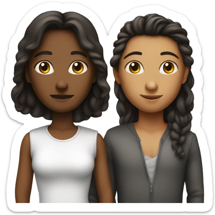 a couple who look so similar but stand physically close so you don't know if they are siblings or dating sticker