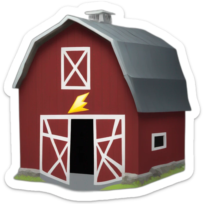 Barn lightning bolt sticker