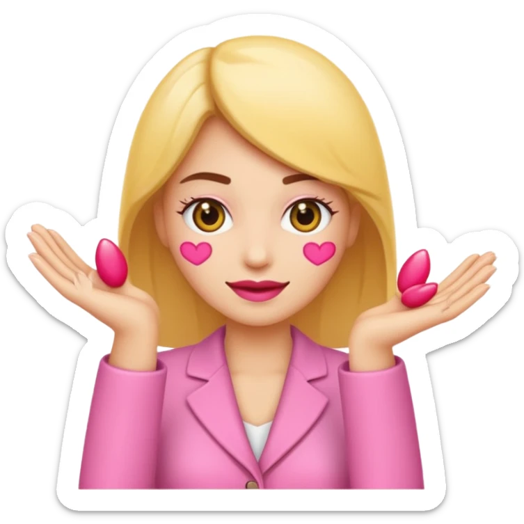 Rends cet emoji 🤏🏻 en main de femme avec du vernis à ongles dessus.  sticker