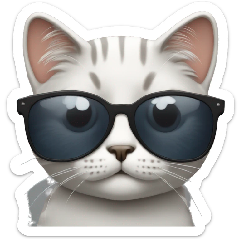 Cat with sunglasses sticker