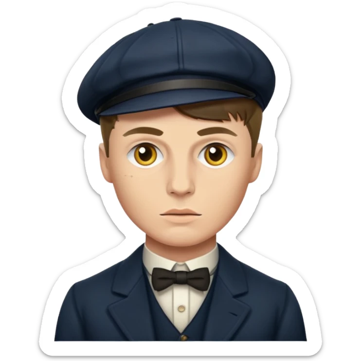 necesito que me hagas la cara de tommy shelny en emoji tip apple sticker