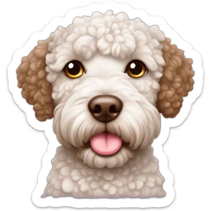 A Lagotto Romagnolo with hearts in his eyes, in love sticker