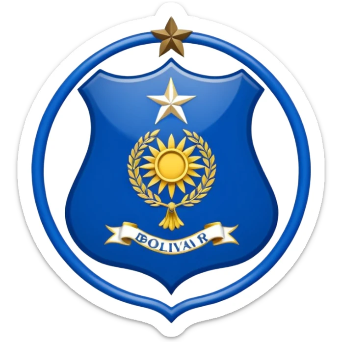 Escudo del club bolivar de la paz bolivia sticker