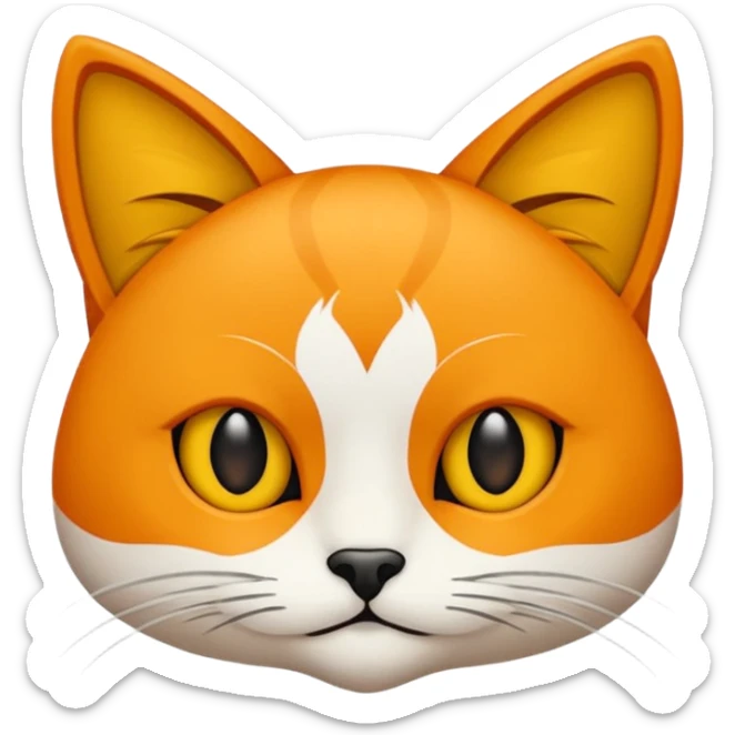 Kanatları olan denizin hemen üstünde uçan beyaz kanatlı turuncu sarı kedi sticker