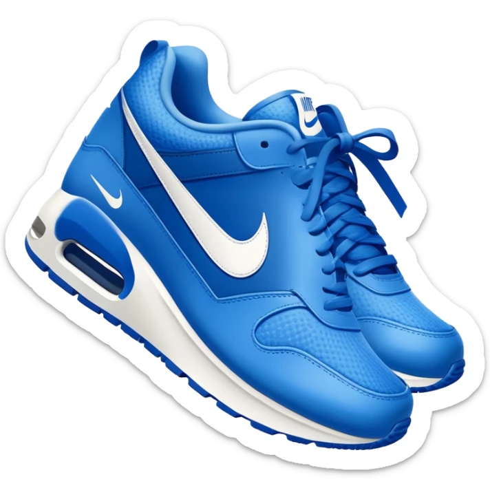blue Nike sneakers, athletic shoes, sporty footwear sticker