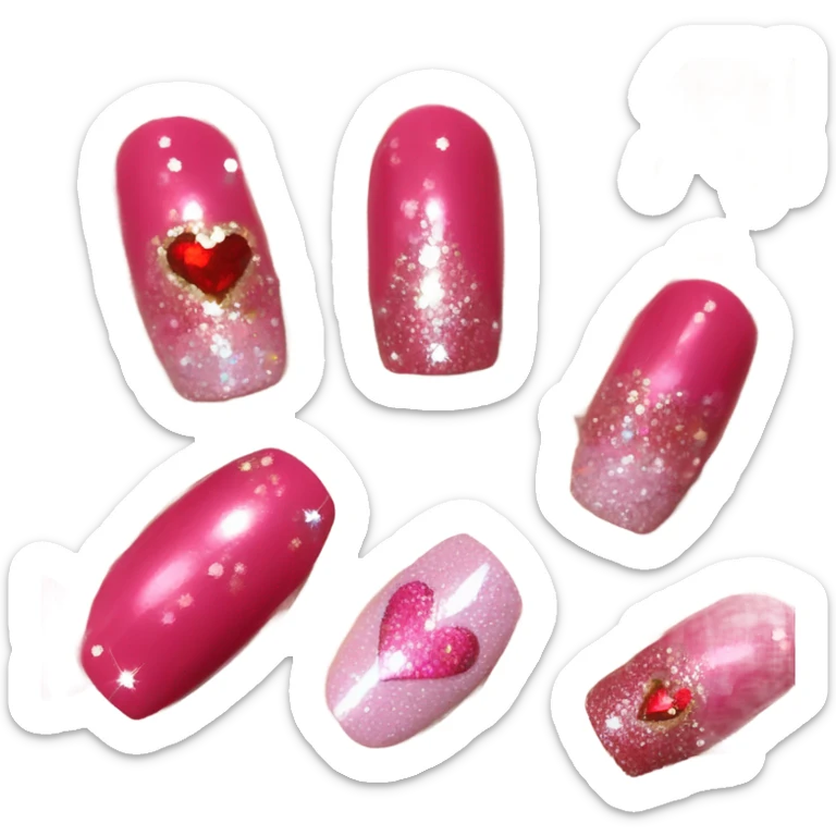 Love nails sticker