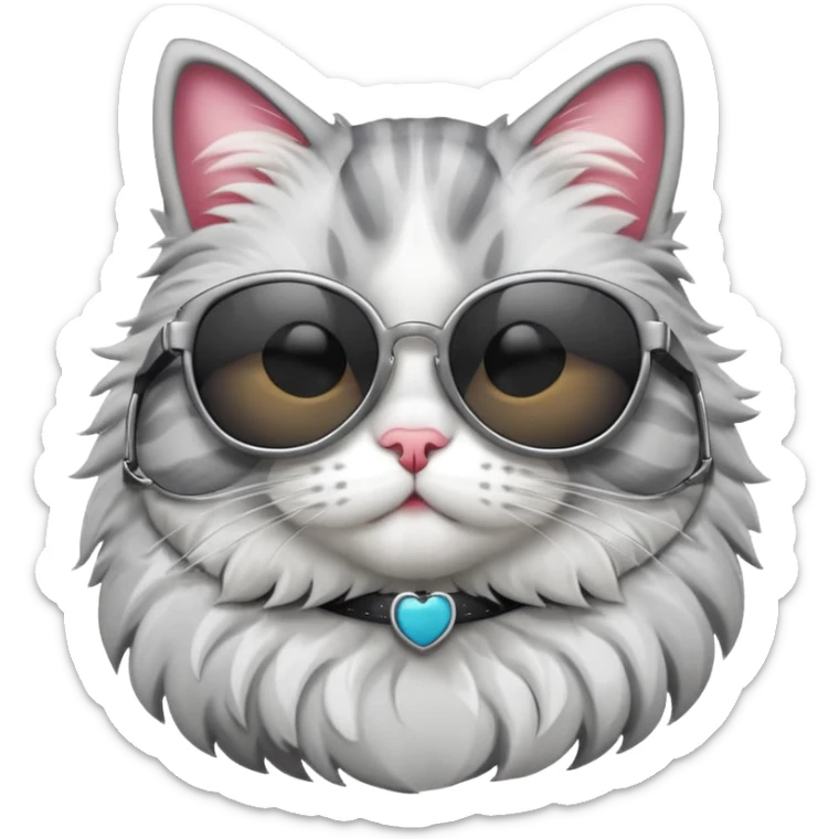 Cat with sunglasses sticker