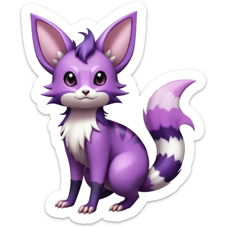 Shiny Furret-Espeon-Furret-Noibat-Noivern-Hybrid (Full body) sticker