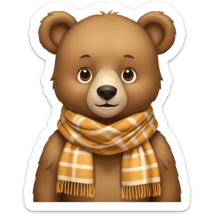 bear in Scarf sticker