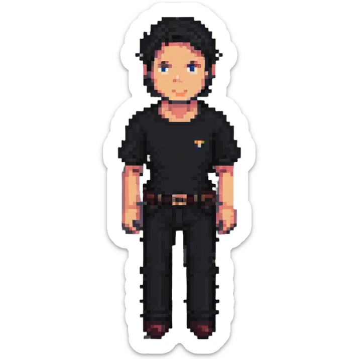 pixel art of a fisherman, just the man, no fishing gear or background sticker