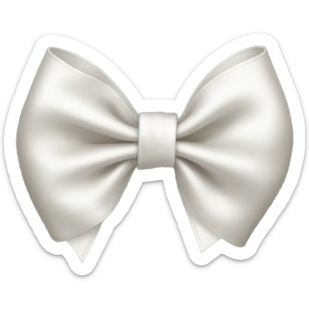 white satin bow sticker
