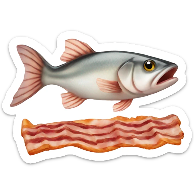 Fishy bacon sticker