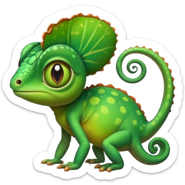 Quiero un camaleón que sea tierno y que sea parecido a él de Disney sticker
