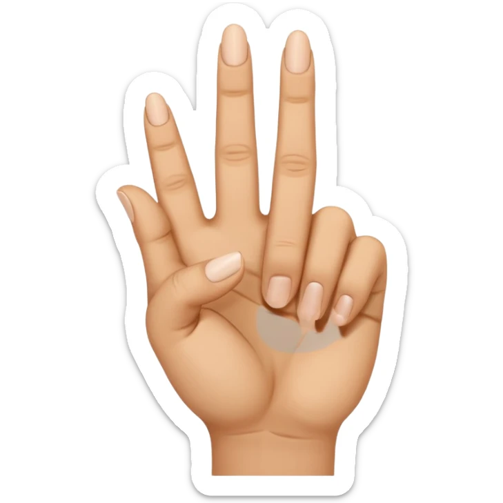 The Arabic hand gesture of “Khod” the middle finger pointing towards me sticker