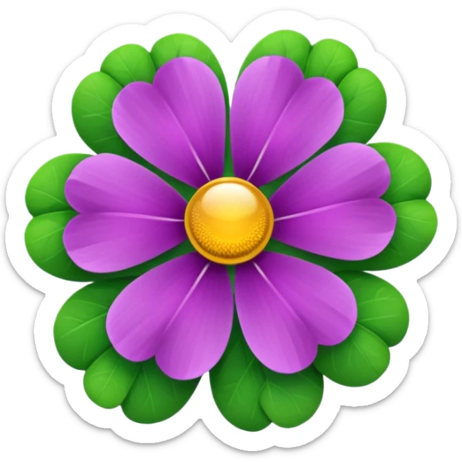 real cosmos star, but with clover, to make star look like lucky star sticker