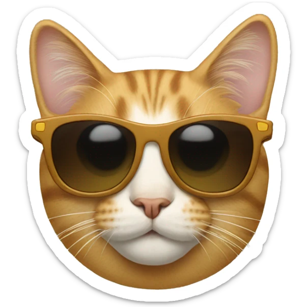 Cat with sunglasses sticker