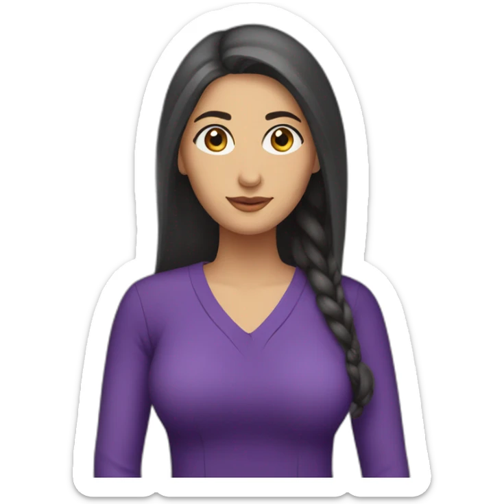 Armenian women in purple clothing in the bus sticker