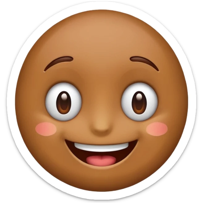 Cute emoji brown sticker